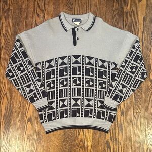 Vintage 80s Knit Collared Sweater